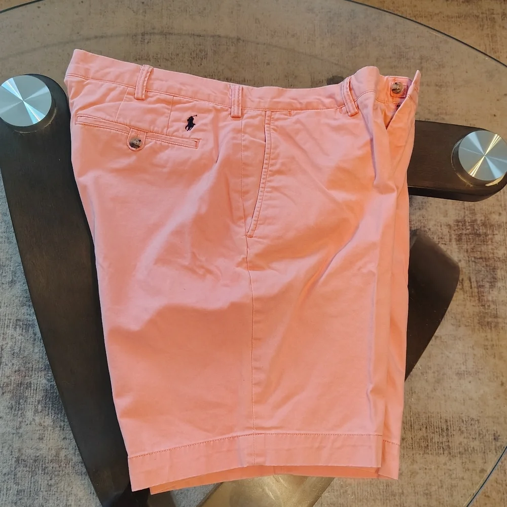 Men's Light Pink Polo  Shorts - Picture 4 of 6